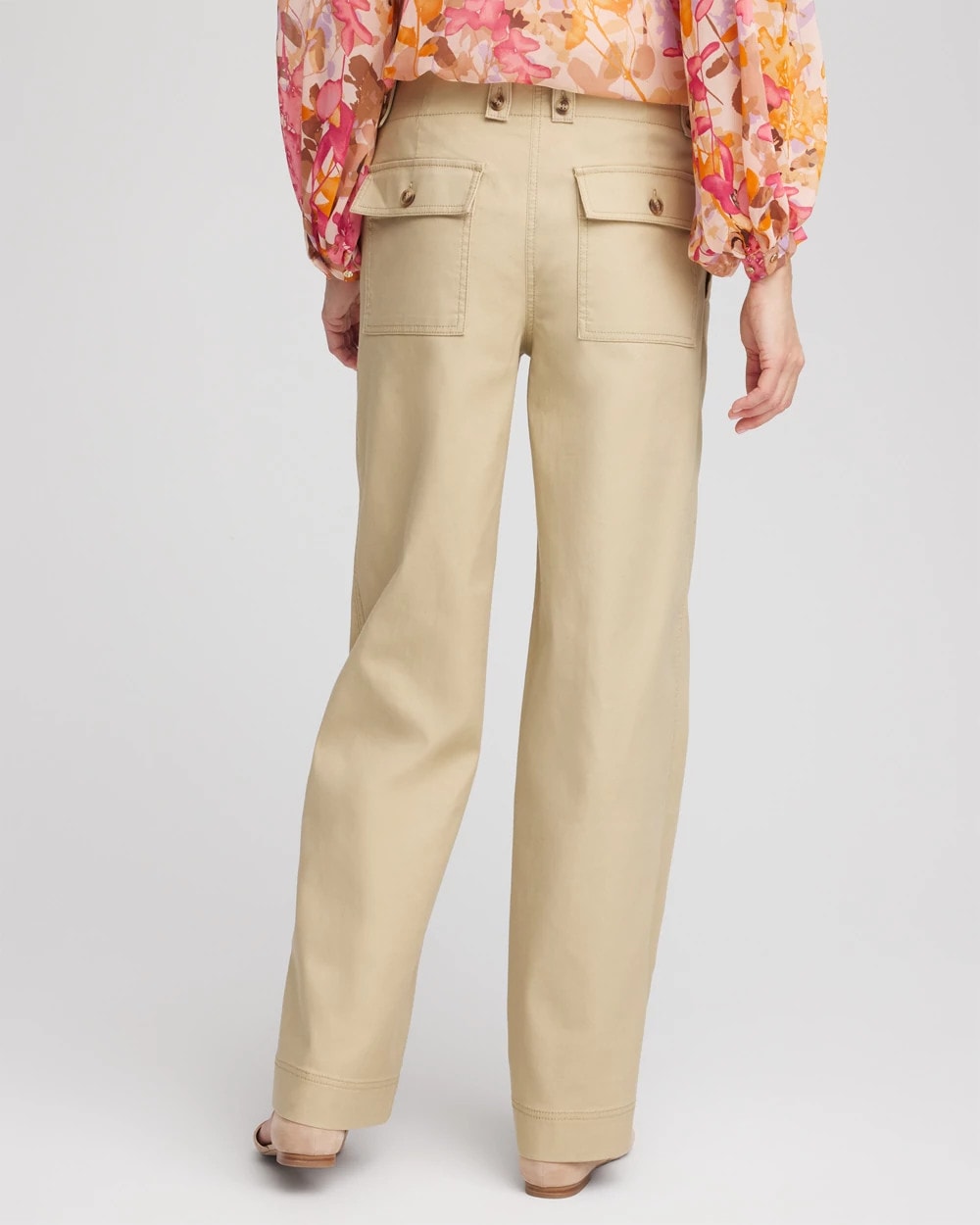 Chico's Women | Petite Canvas Cargo Wide-Leg Pants WILD TRUFFLE