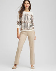 Chico's Women | Petite Juliet Straight Ankle Pants TAUPE HEATHER