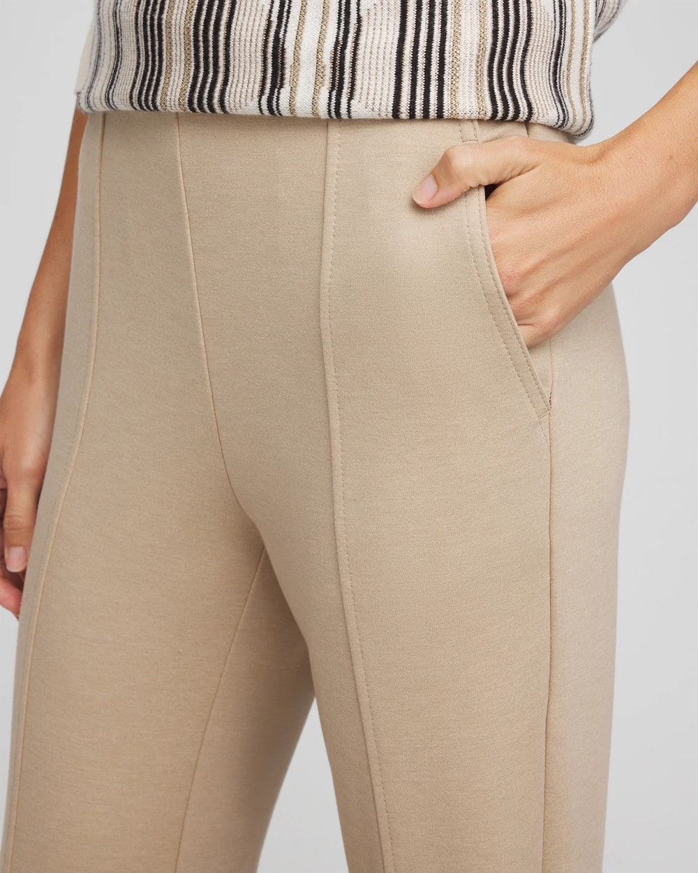 Chico's Women | Petite Juliet Straight Ankle Pants TAUPE HEATHER