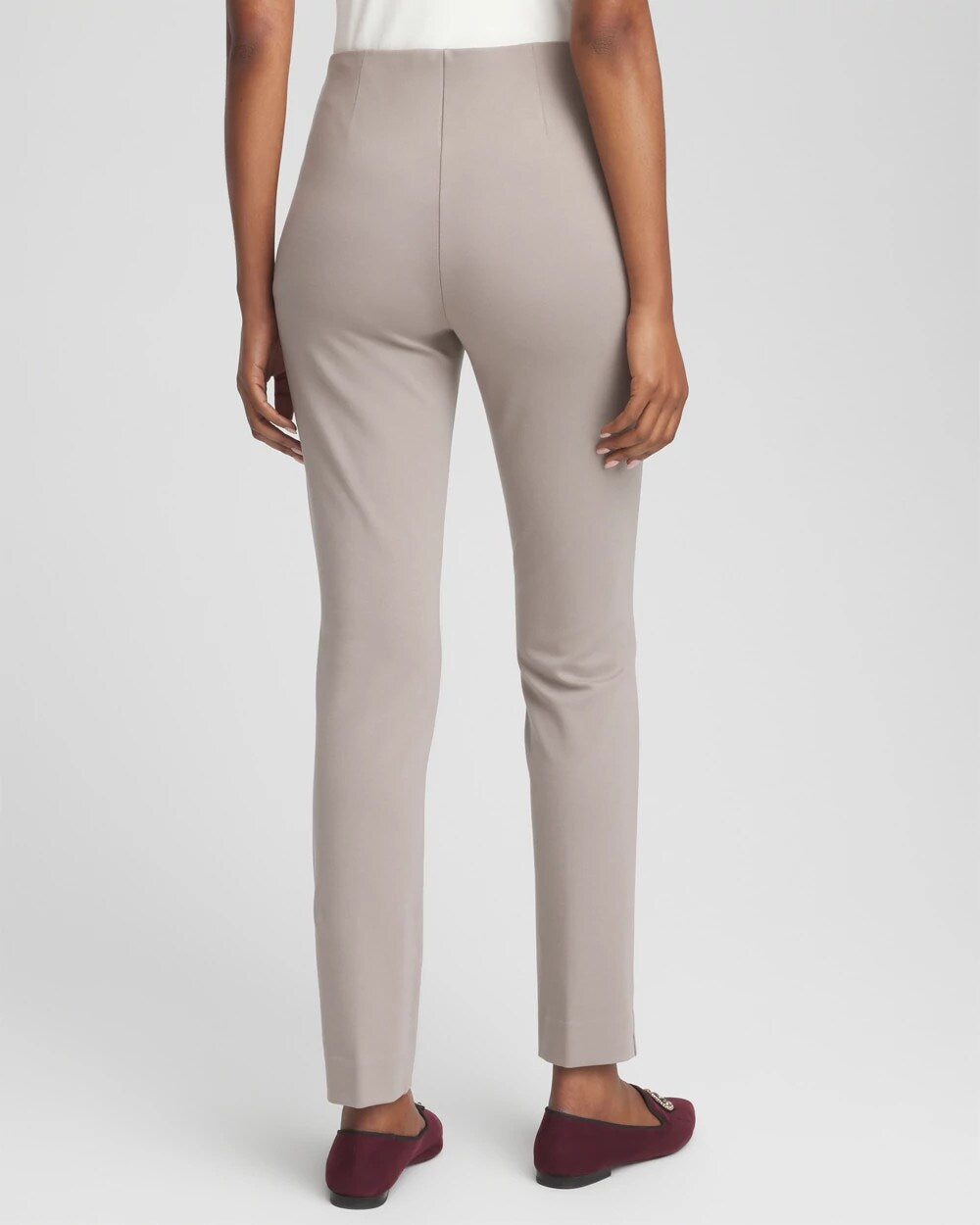 Chico's Women | Petite Juliet Slim Trim Detail Ankle Pants ROCKY MOUNTAIN