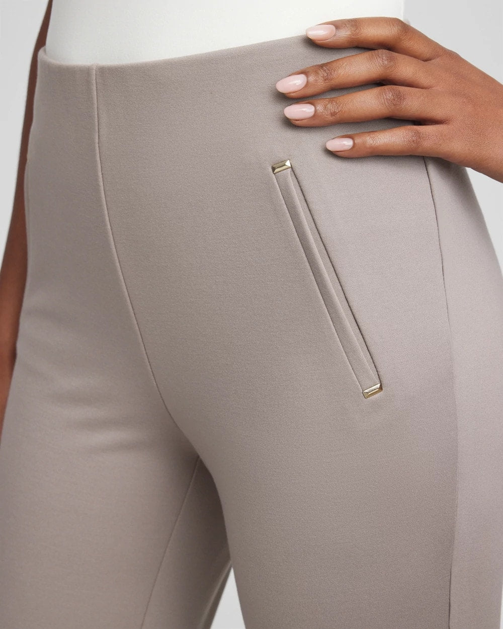 Chico's Women | Petite Juliet Slim Trim Detail Ankle Pants ROCKY MOUNTAIN