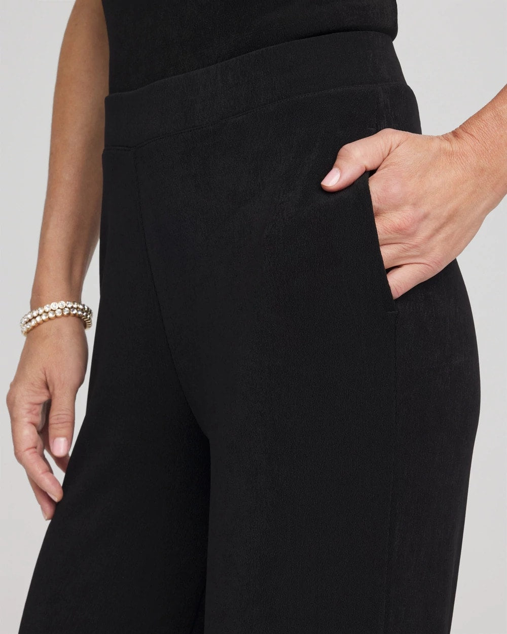 Chico's Women | Petite Travelers™ Wide-Leg Pocket Pants TRAVELERS BLACK