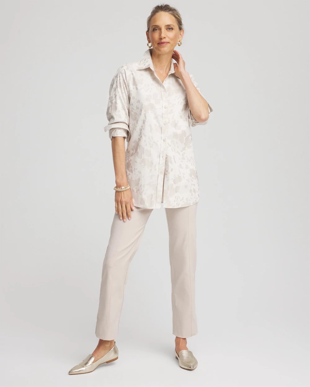 Chico's Women | Petite Bi-Stretch Straight Ankle Pants SMOKEY TAUPE