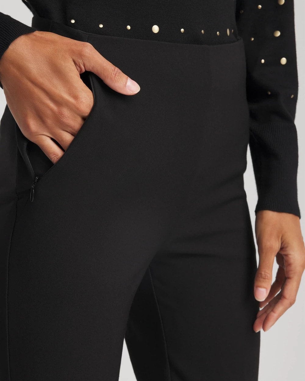 Chico's Women | Petite Juliet Straight Ankle Pants BLACK