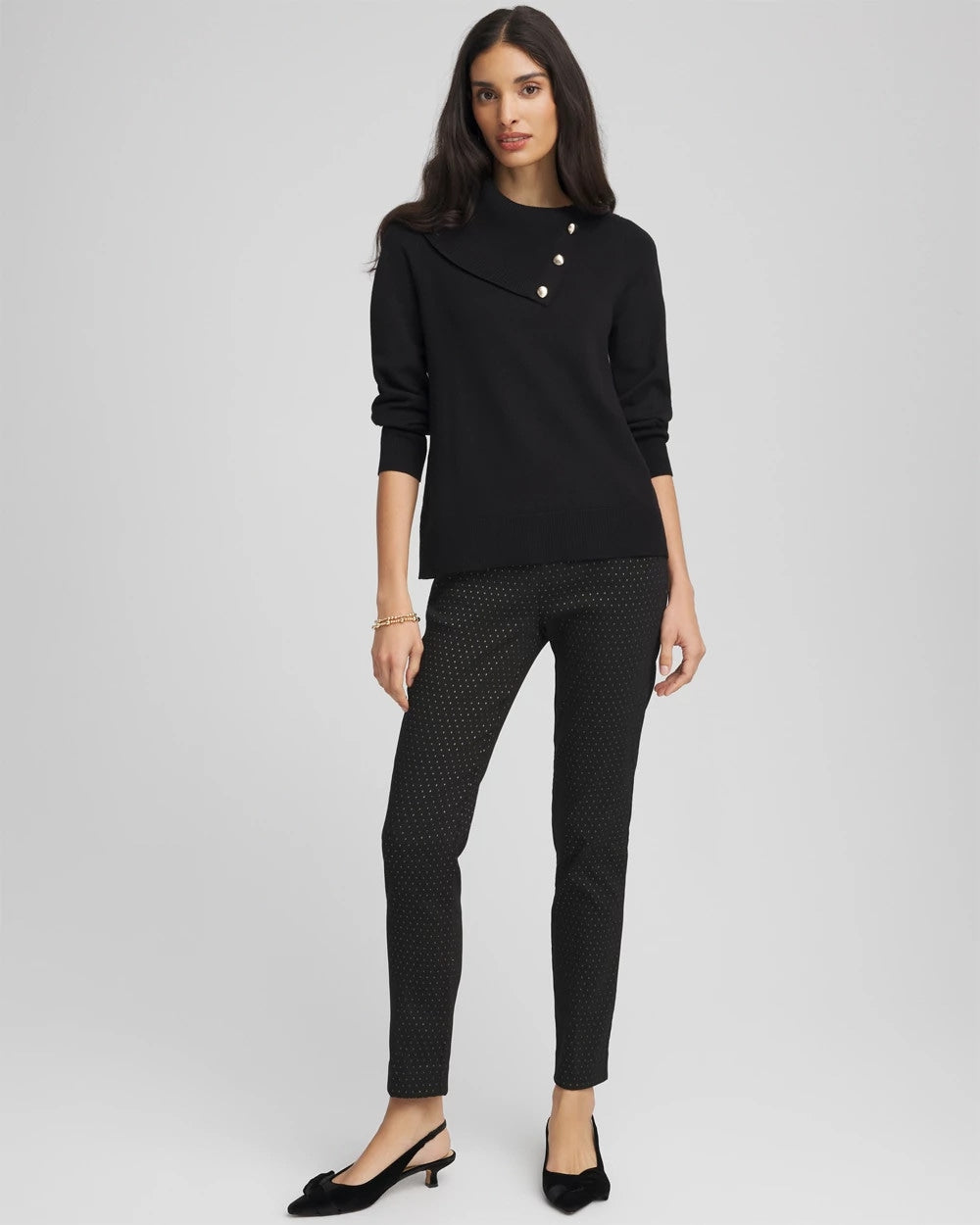 Petite Jacquard Brigitte™ Slim Ankle Pants