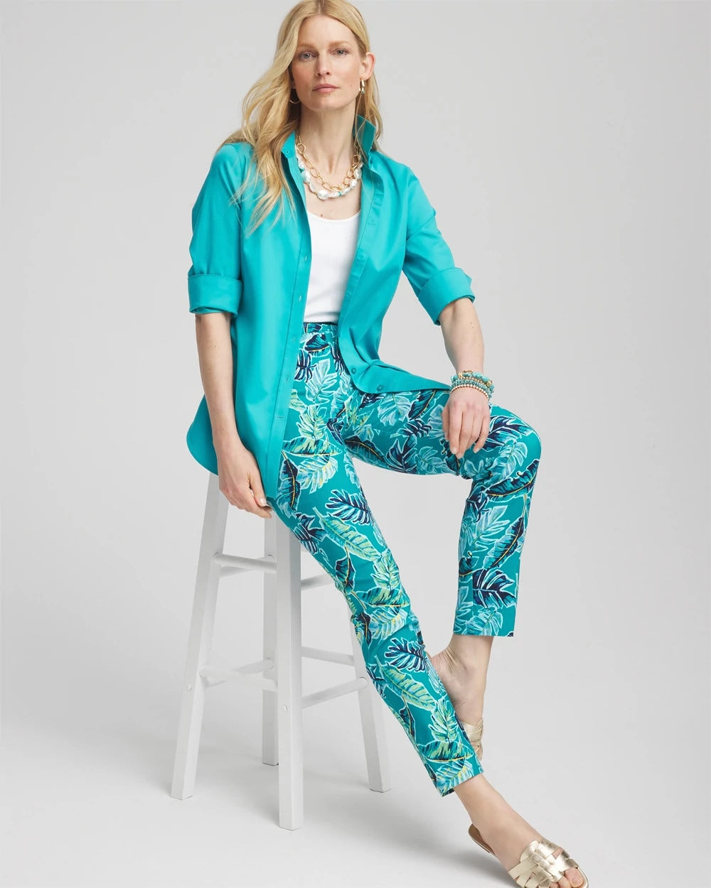 Brigitte™ Tropical Pull-On Ankle Pants