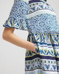 Chico's Women | Petite Flutter-Sleeved Maxi Dress SEAPORT BLUE