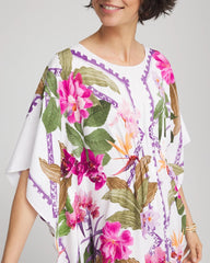 Chico's Women | Petite Island Cinch-Waist Kaftan Dress ECRU