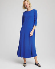 Chico's Women | Petite Seamed Crepe Maxi Dress COBALT STONE
