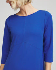 Chico's Women | Petite Seamed Crepe Maxi Dress COBALT STONE