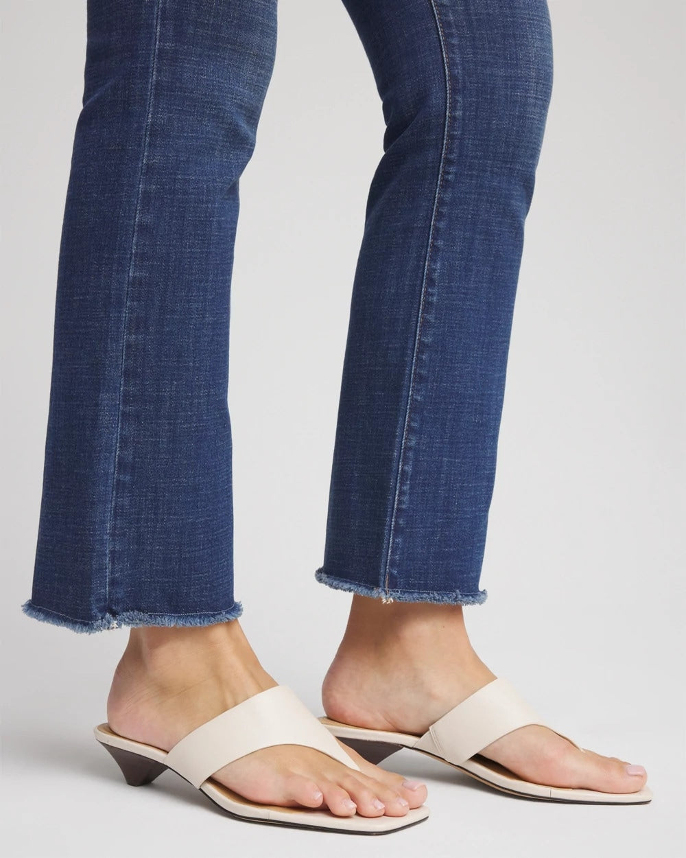 Chico's Women | Petite Girlfriend Fray Hem Kick Flares CARINA INDIGO