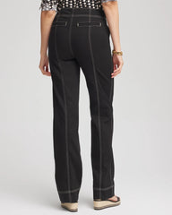 Chico's Women | Petite Pull-On Wide-Leg Jeans BLACK