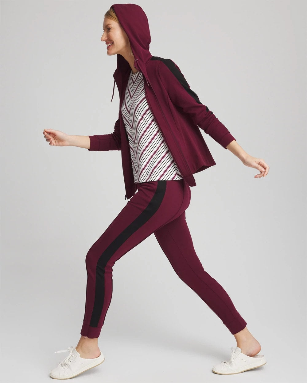 Chico's Women | Zenergy® Double-Knit Contrast Jacket DEEP CHIANTI