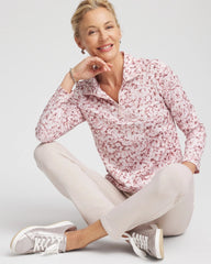 Chico's Women | Zenergy® UPF Printed Zip-Front Pullover ROSE SMOKE