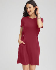 Chico's Women | Zenergy® Bungee-Waist Dress RUSSET RED