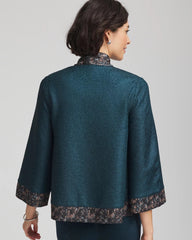 Chico's Women | Travelers™ Collection Crystal Crushed Reversible Jacket TEAL SHADOW