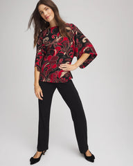 Chico's Women | Travelers™ Kimono Sleeve Party Top RED ALLURE
