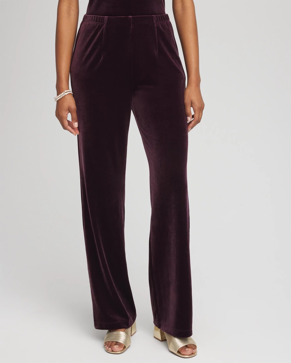 Chico's Women | Travelers™ Velvet No Tummy Pants NIGHT BLOOM