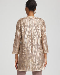 Chico's Women | Travelers™ Collection Champagne Sequins Jacket CHAMPAGNE