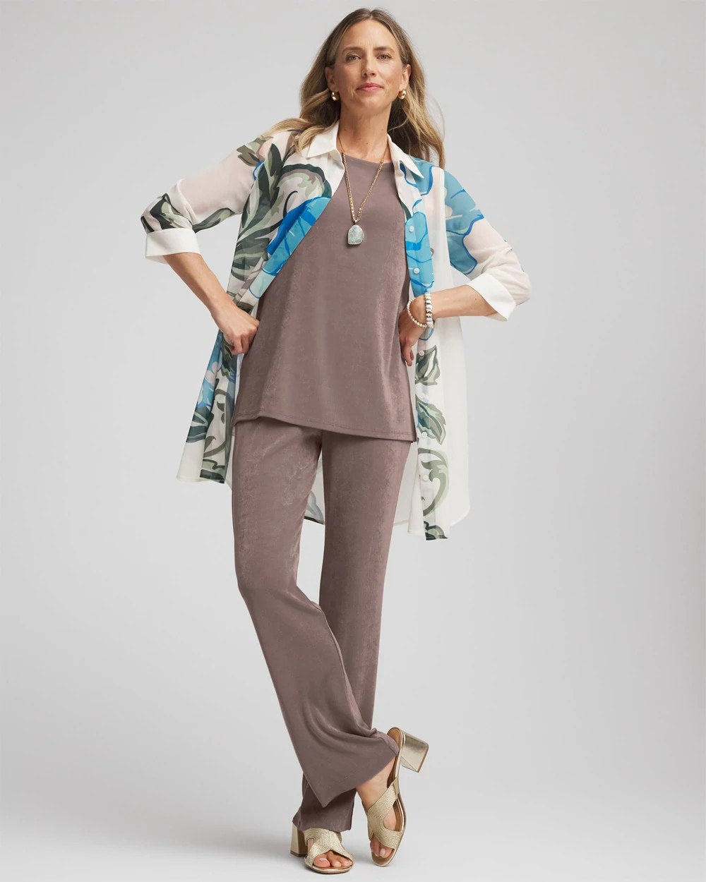 Chico's Women | Petite Travelers™ No Tummy Pants DEEP TAUPE