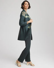 Chico's Women | Travelers™ Collection Artisanal Crushed Reversible Jacket DARKEST SPRUCE