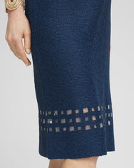 Chico's Women | Travelers™ Sleeveless Crushed Cutout-Hem Dress BLUE CASA