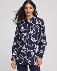 Chico's Women | No Iron™ Rope Print Tunic PASSPORT BLUE