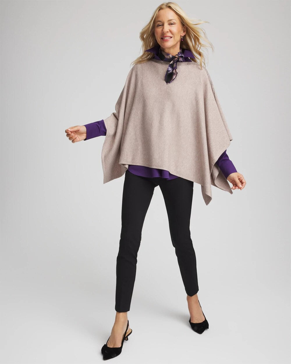 Chico's Women | No Iron™ Stretch Shirt PURPLE ELIXIR