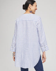 Chico's Women | No Iron™ Linen Tunic INDIGO