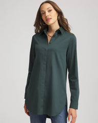 Chico's Women | No Iron™ Long-Sleeved Tunic DARKEST SPRUCE