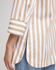 Chico's Women | No Iron™ Neutral Striped Tunic CAFE AROMA