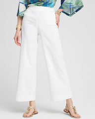 Chico's Women | Brigitte™ Wide-Leg Cropped Pants ALABASTER