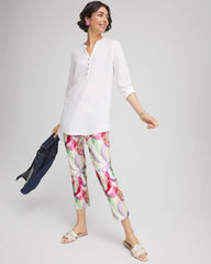 Chico's Women | Brigitte™ Slub Slim Cropped Pants ECRU