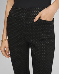Chico's Women | Brigitte™ Slim Ankle Jacquard Pants BLACK