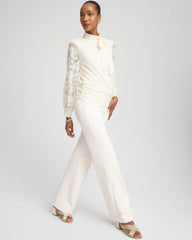 Chico's Women | Juliet Wide Full Length Pant ENGLISH CREAM
