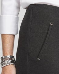Chico's Women | Juliet Trim Detail Ponte Ankle Pants GRAPHITE HEATHER GRAY