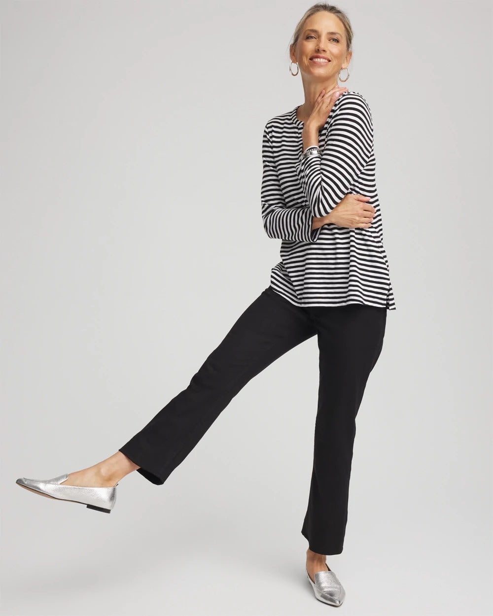 Cropped Girlfriend Kick-Flare Jeans