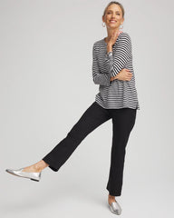 Cropped Girlfriend Kick-Flare Jeans