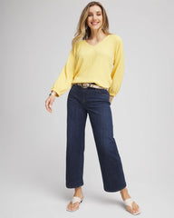 Girlfriend Cropped Wide-Leg Jean