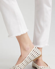 Girlfriend Frayed Cropped No Stain Jeans